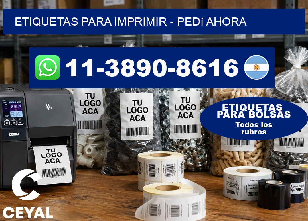 ETIQUETAS PARA IMPRIMIR – Pedí ahora