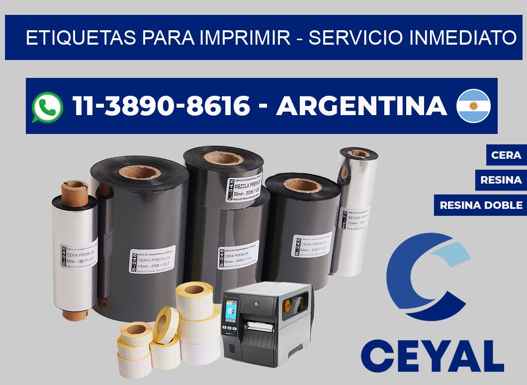 ETIQUETAS PARA IMPRIMIR - Servicio inmediato