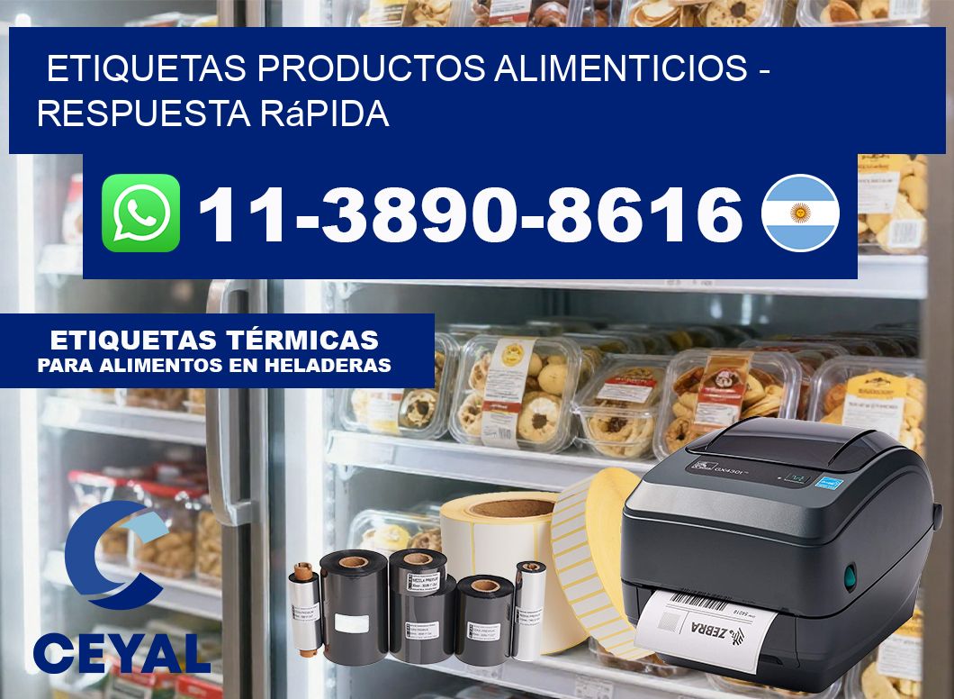 ETIQUETAS PRODUCTOS ALIMENTICIOS – Respuesta rápida