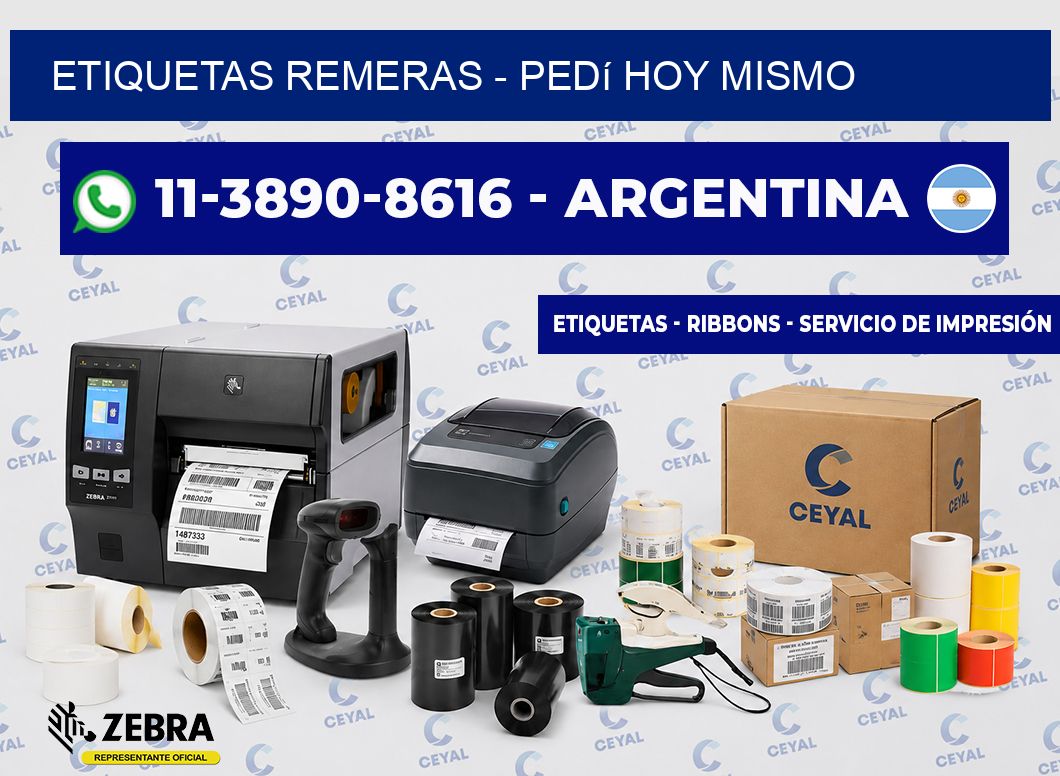 Etiquetas Remeras - Pedí hoy mismo
