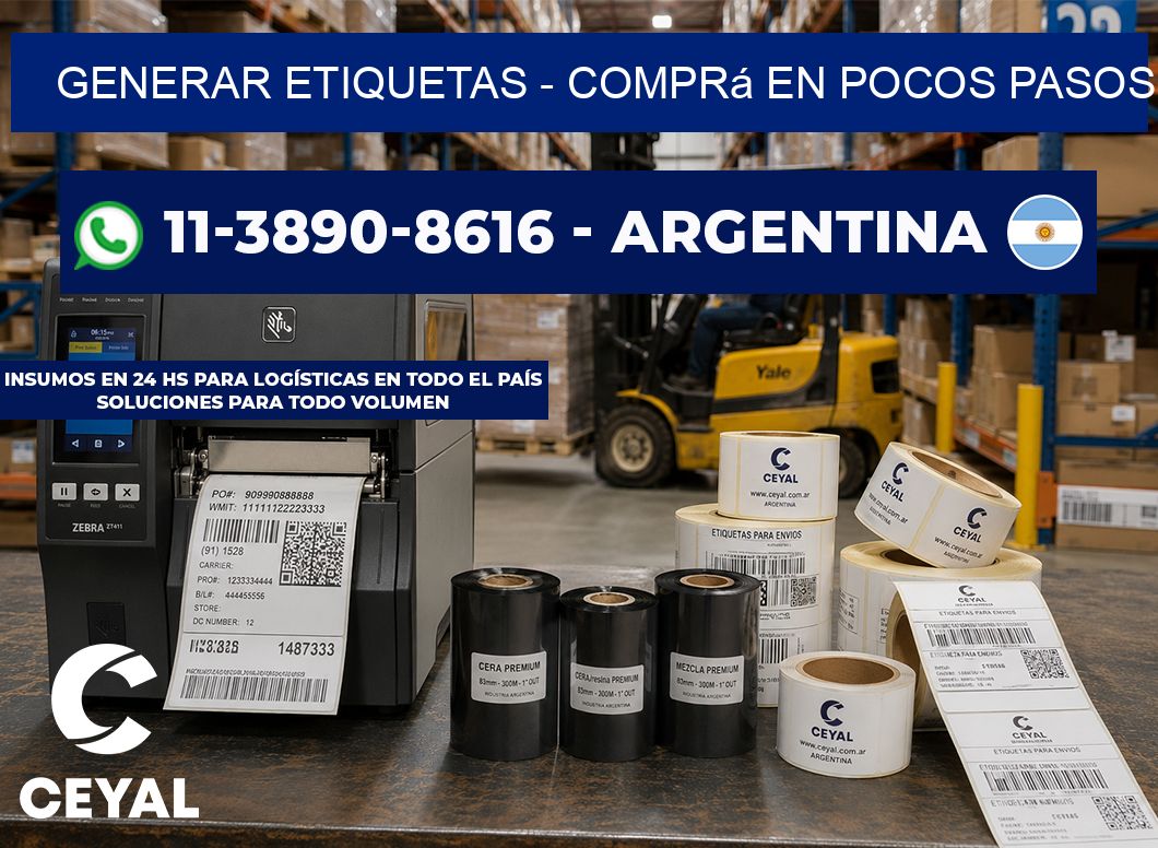 GENERAR ETIQUETAS - Comprá en pocos pasos