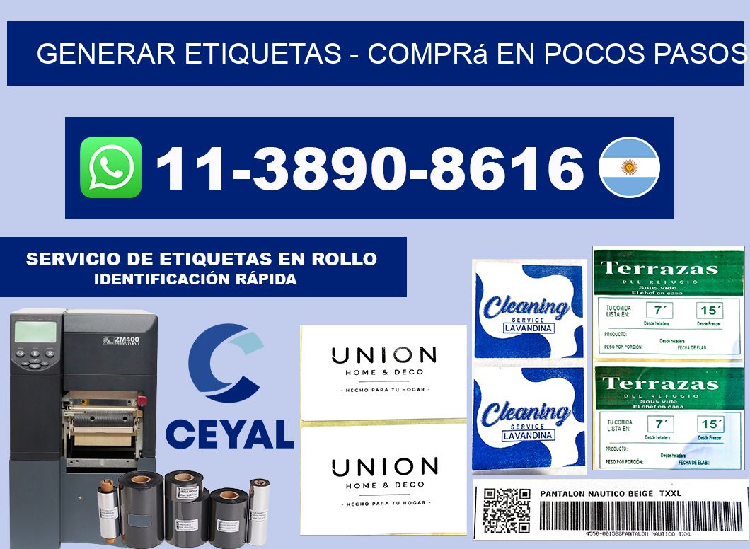 GENERAR ETIQUETAS - Comprá en pocos pasos