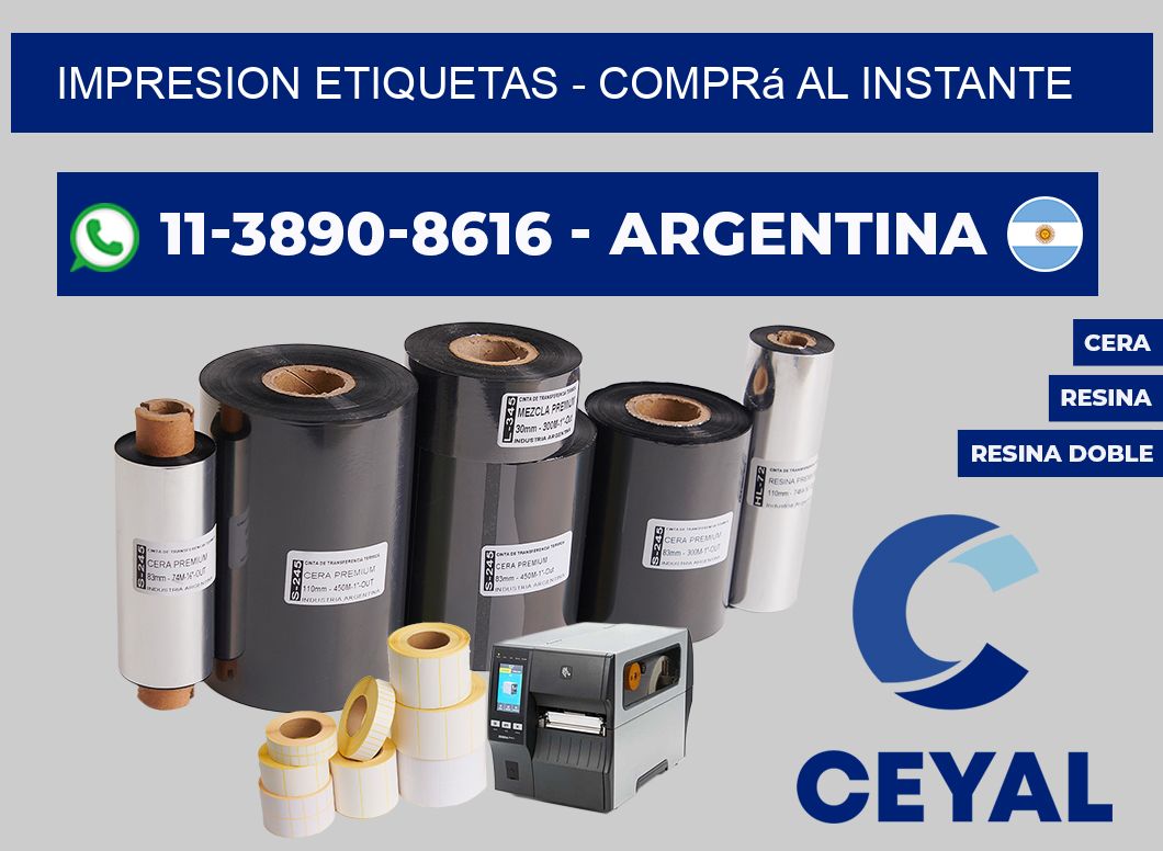IMPRESION ETIQUETAS - Comprá al instante