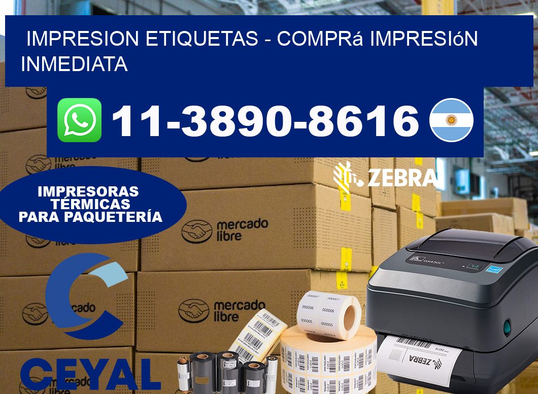 IMPRESION ETIQUETAS - Comprá impresión inmediata