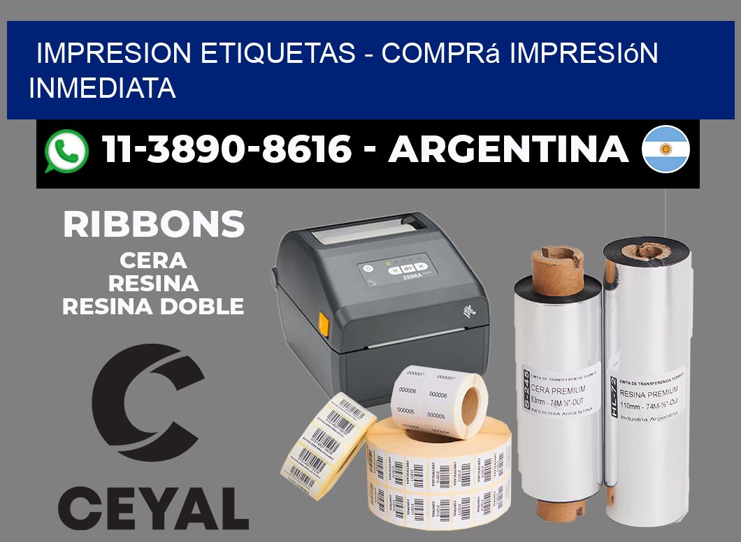 IMPRESION ETIQUETAS - Comprá impresión inmediata