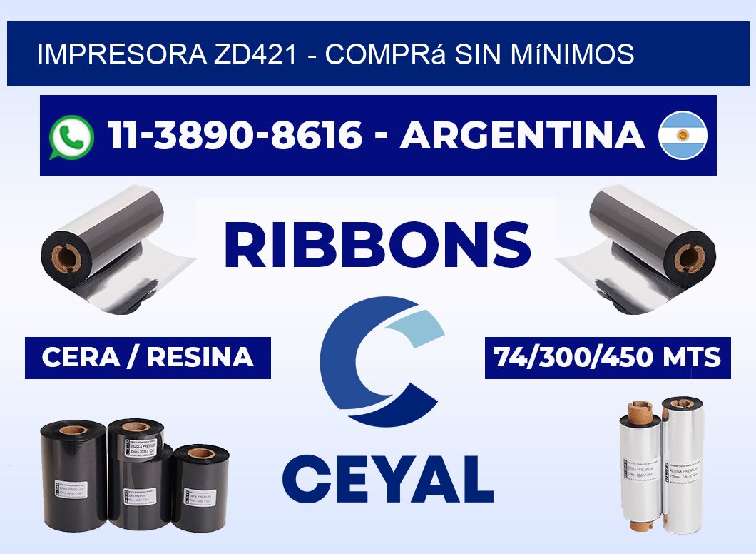 IMPRESORA ZD421 - Comprá sin mínimos