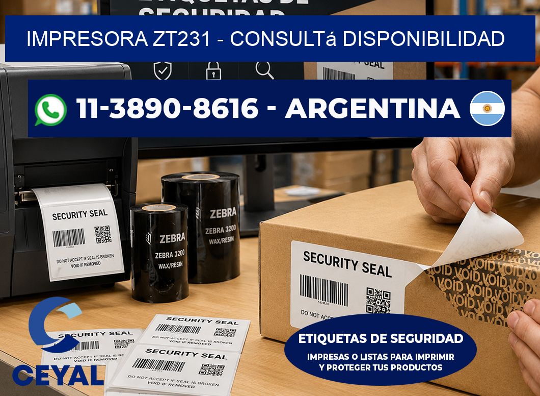 IMPRESORA ZT231 - Consultá disponibilidad