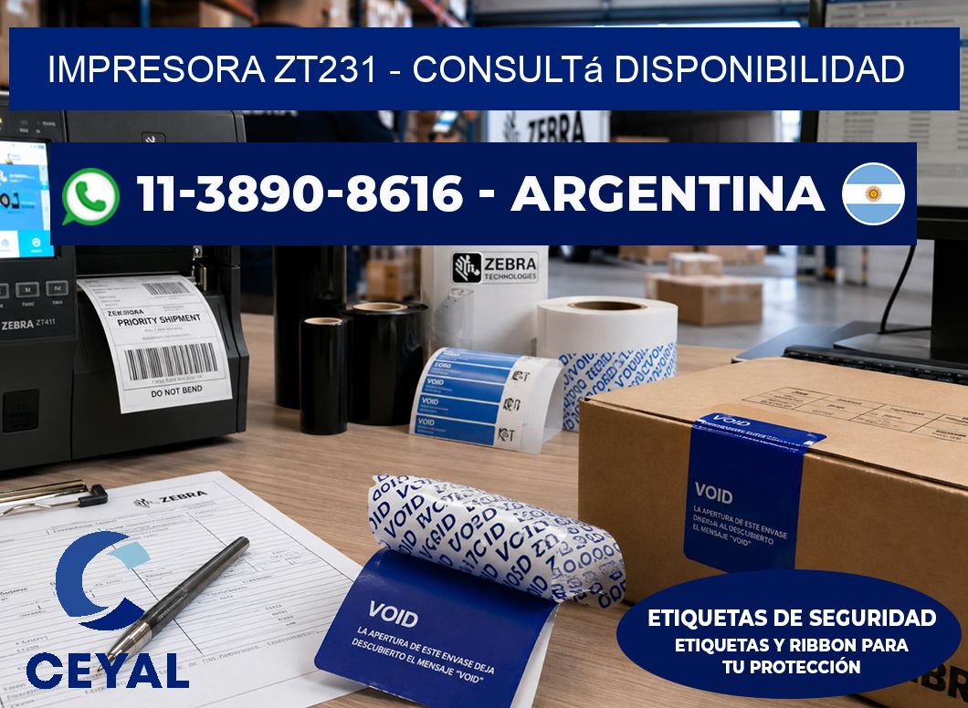 IMPRESORA ZT231 – Consultá disponibilidad