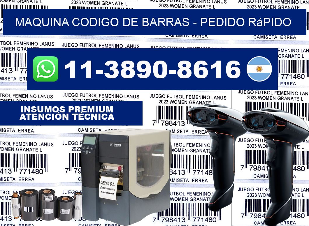 MAQUINA CODIGO DE BARRAS - Pedido rápido