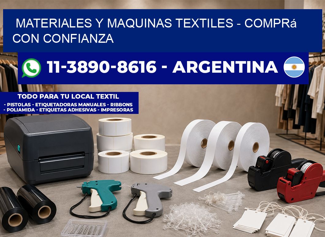 MATERIALES Y MAQUINAS TEXTILES - Comprá con confianza