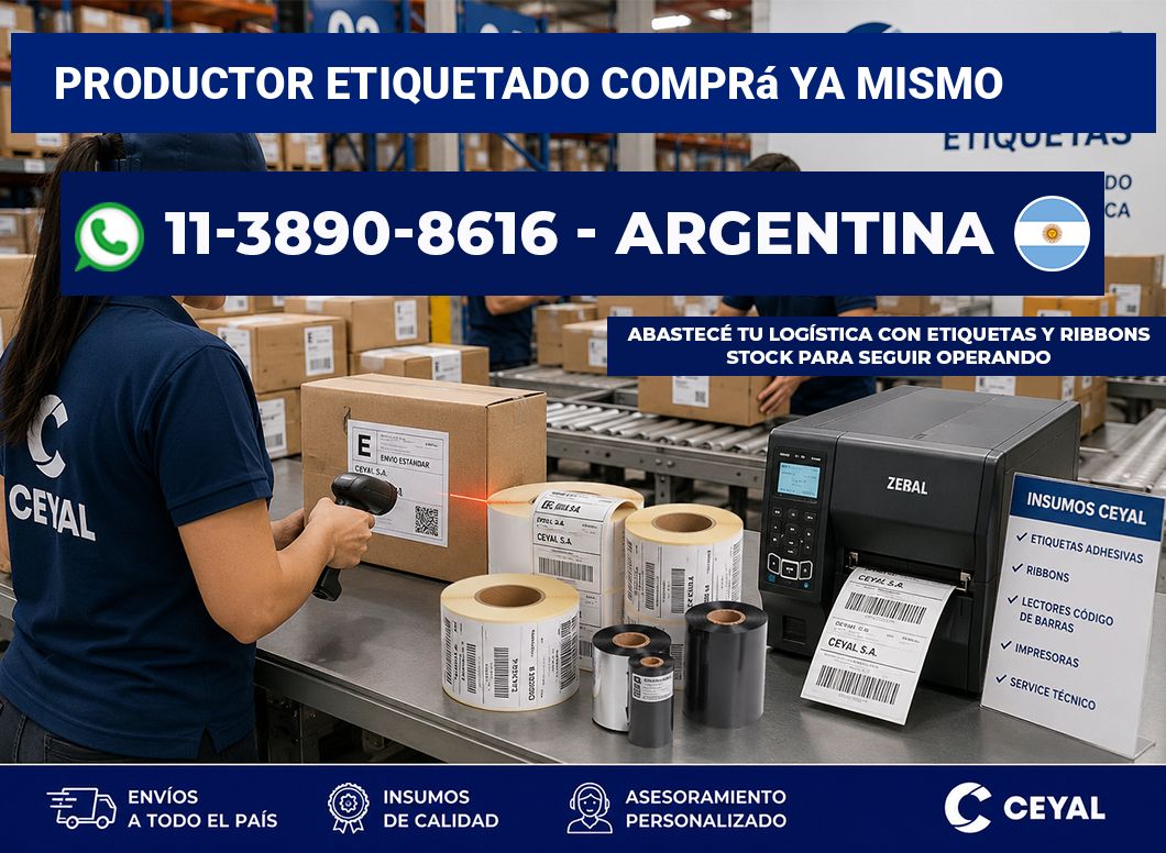 PRODUCTOR ETIQUETADO Comprá ya mismo