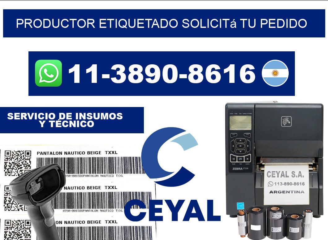 PRODUCTOR ETIQUETADO Solicitá tu pedido