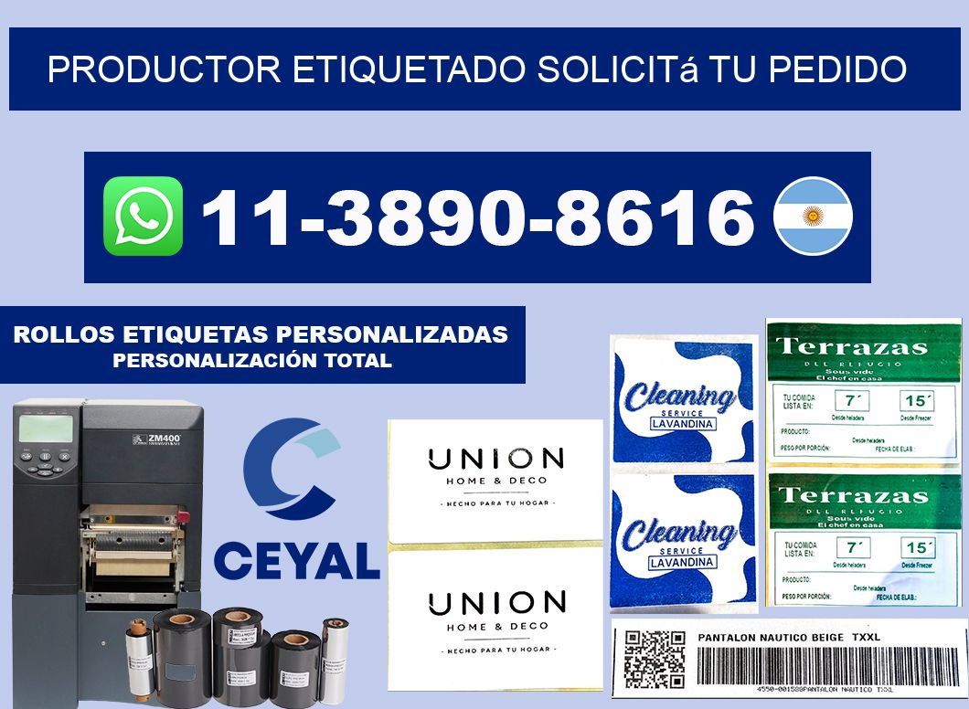 PRODUCTOR ETIQUETADO Solicitá tu pedido