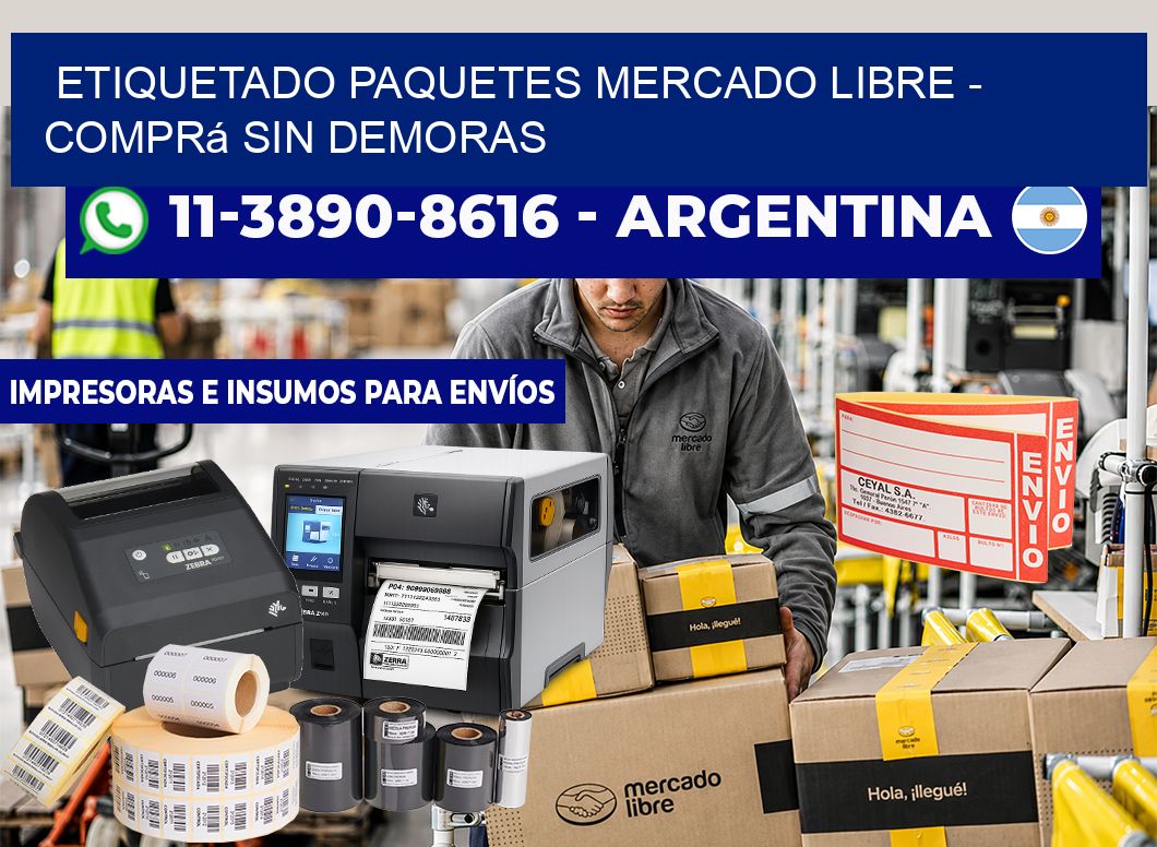 etiquetado paquetes mercado libre - Comprá sin demoras