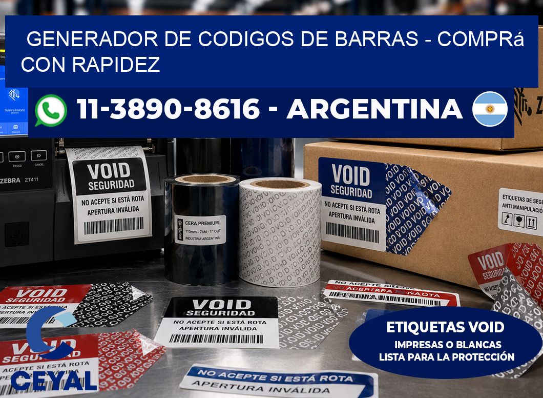 generador de codigos de barras - Comprá con rapidez