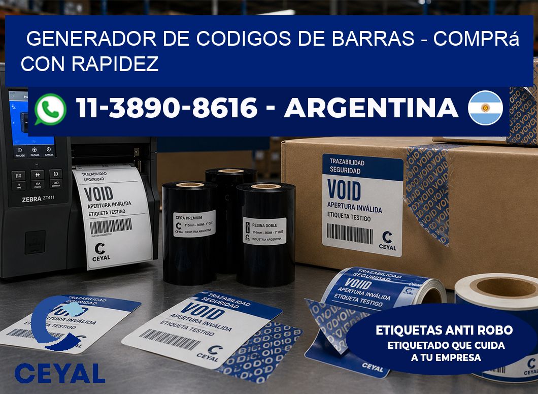 generador de codigos de barras - Comprá con rapidez