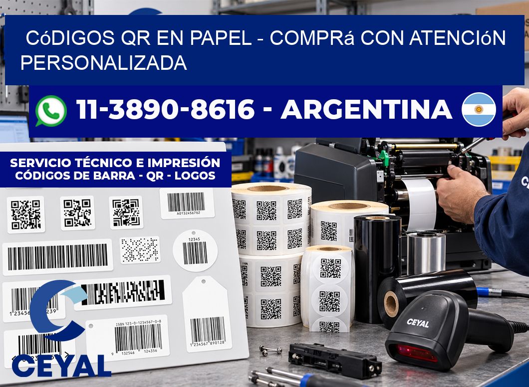 Códigos QR en Papel - Comprá con atención personalizada