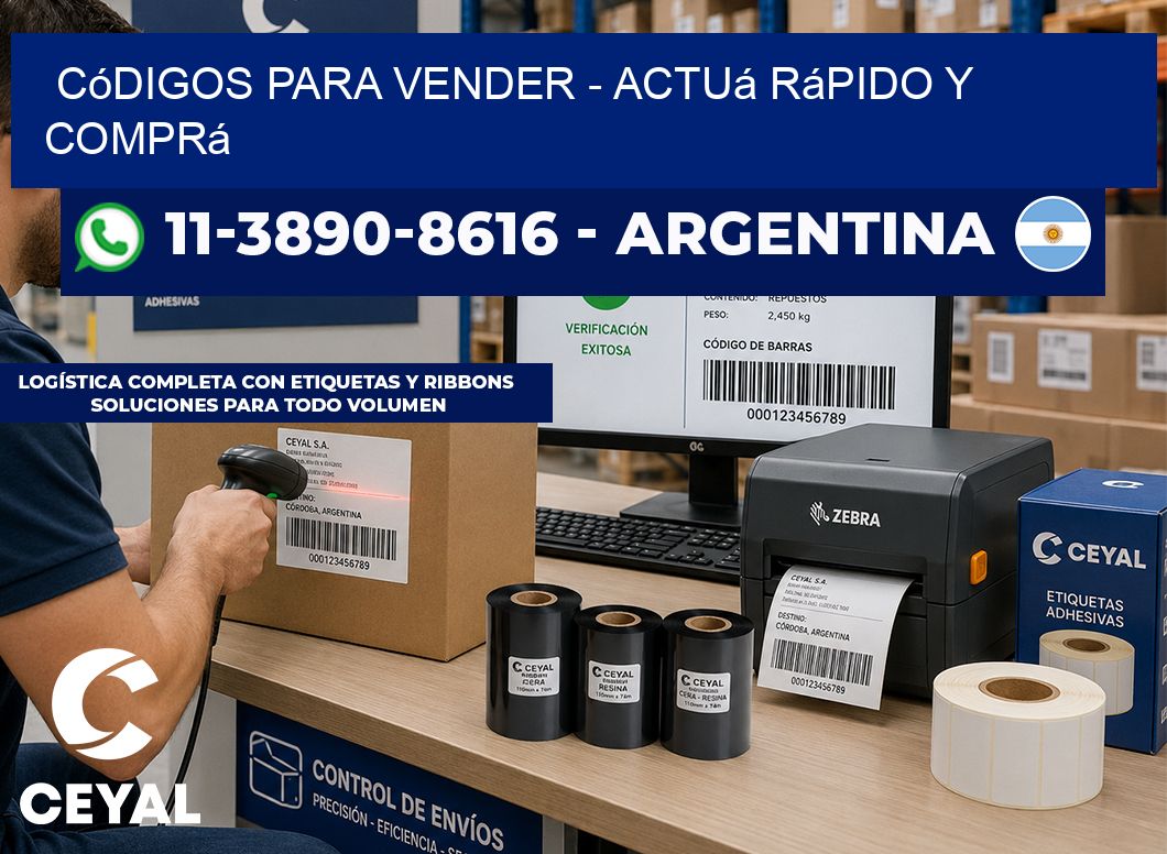 Códigos para vender - Actuá rápido y comprá