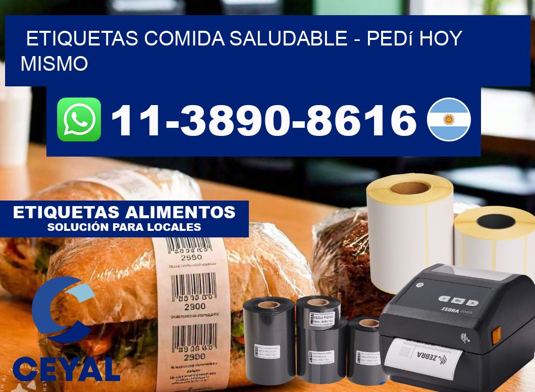 ETIQUETAS COMIDA SALUDABLE - Pedí hoy mismo
