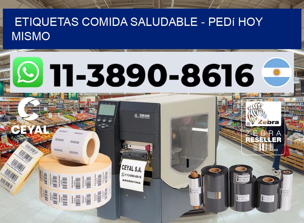 ETIQUETAS COMIDA SALUDABLE - Pedí hoy mismo
