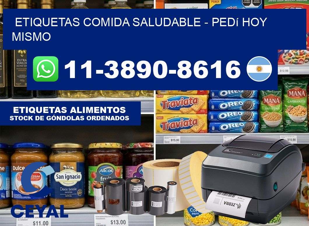 ETIQUETAS COMIDA SALUDABLE - Pedí hoy mismo