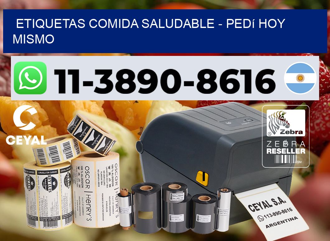 ETIQUETAS COMIDA SALUDABLE - Pedí hoy mismo