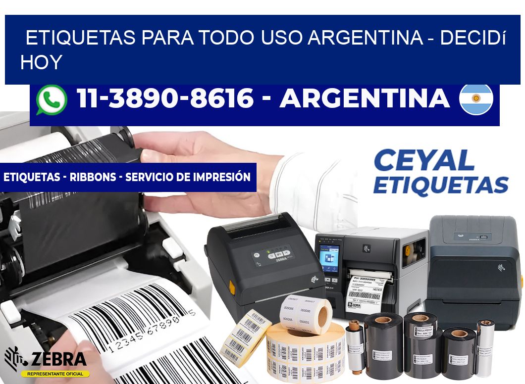 ETIQUETAS PARA TODO USO ARGENTINA - Decidí hoy