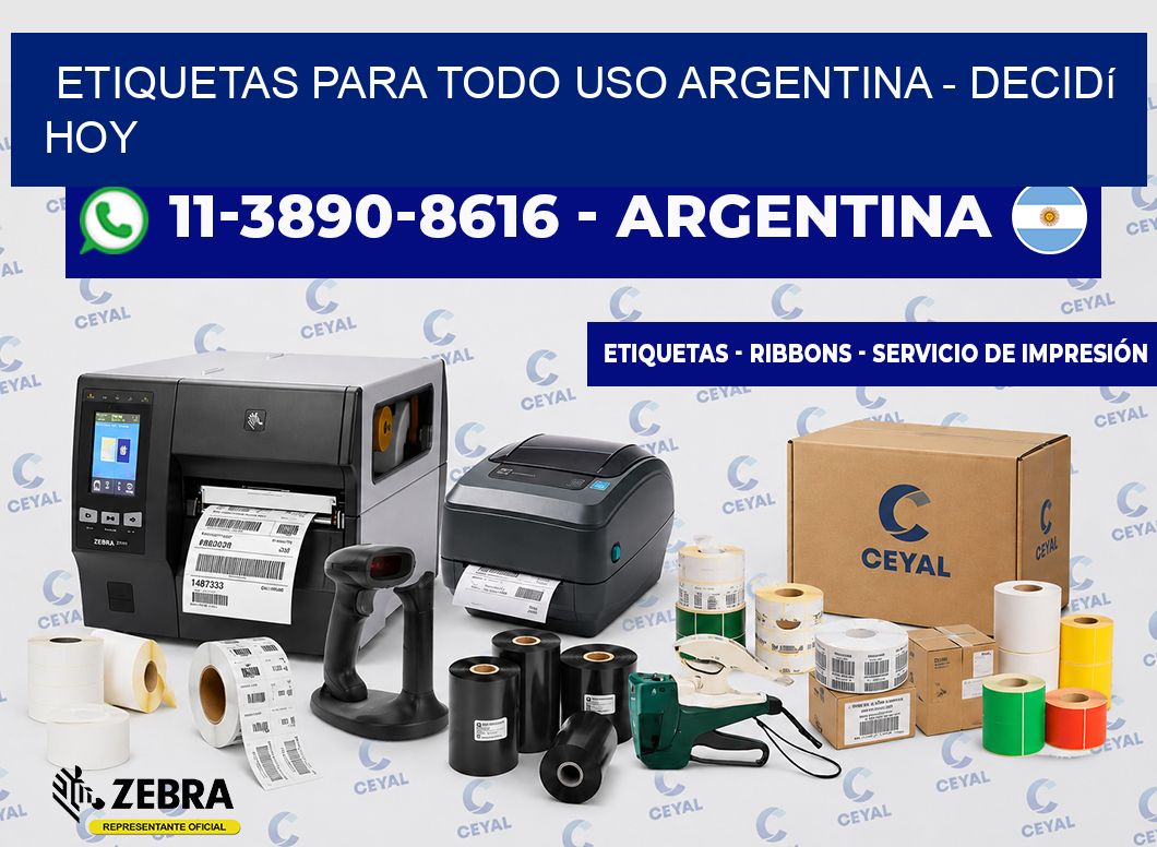 ETIQUETAS PARA TODO USO ARGENTINA – Decidí hoy