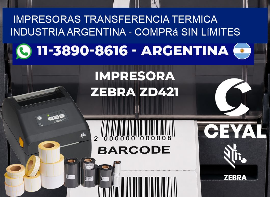 IMPRESORAS TRANSFERENCIA TERMICA INDUSTRIA ARGENTINA - Comprá sin límites