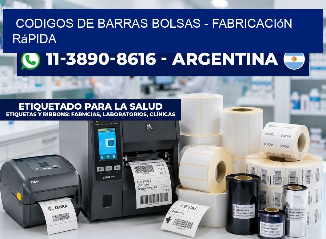 codigos de barras bolsas – Fabricación rápida
