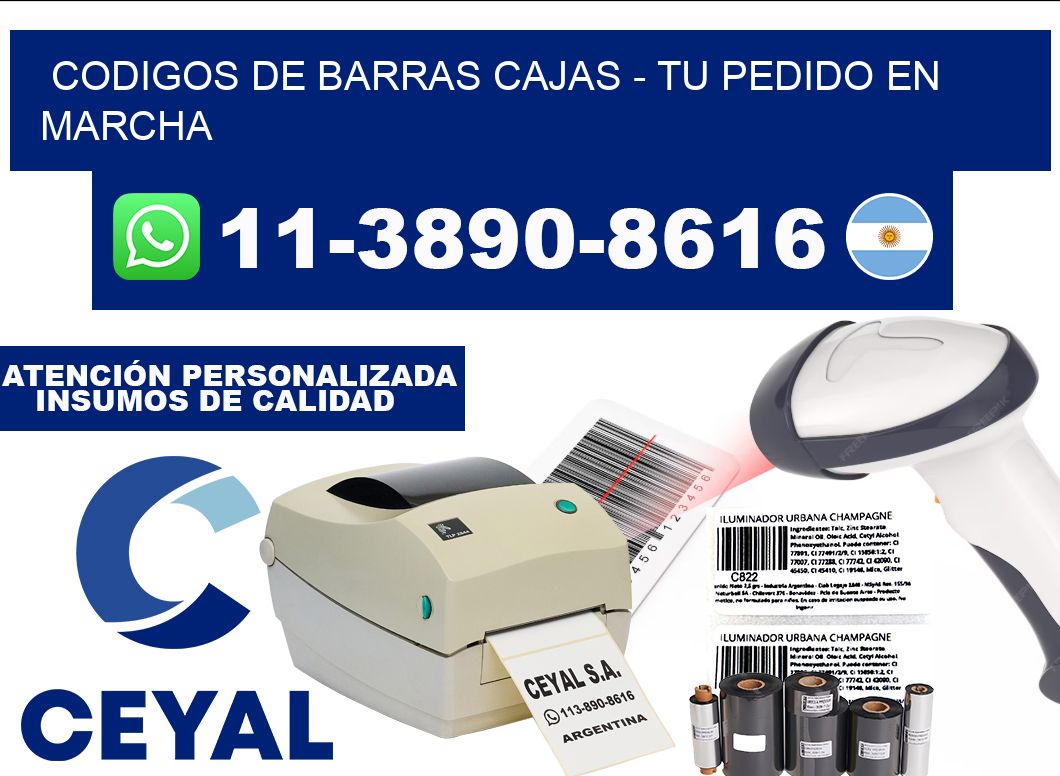 codigos de barras cajas - Tu pedido en marcha
