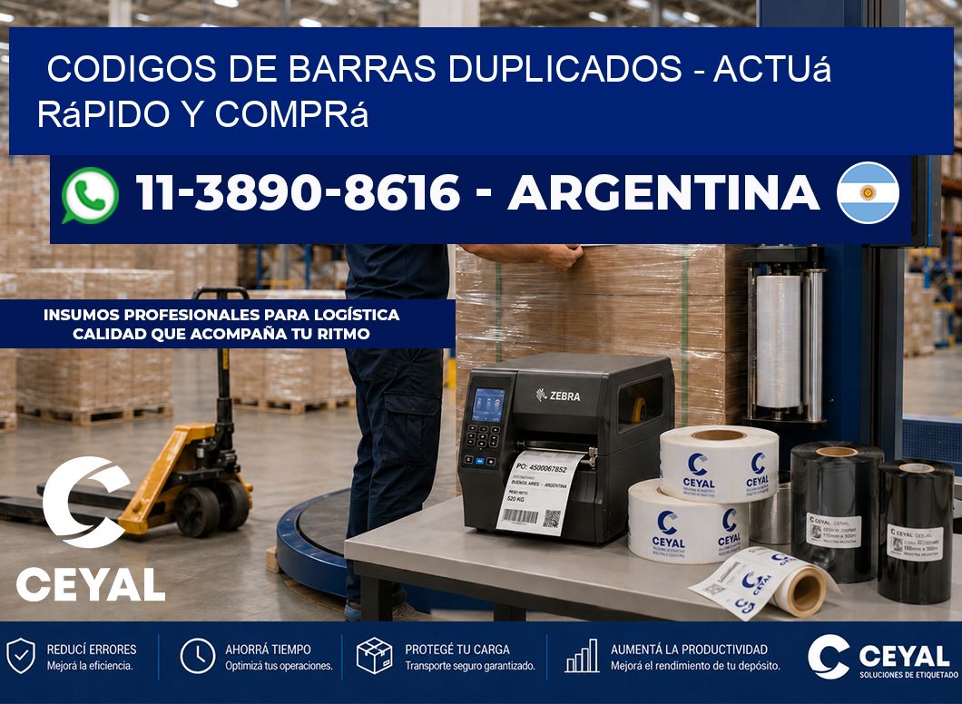 codigos de barras duplicados - Actuá rápido y comprá