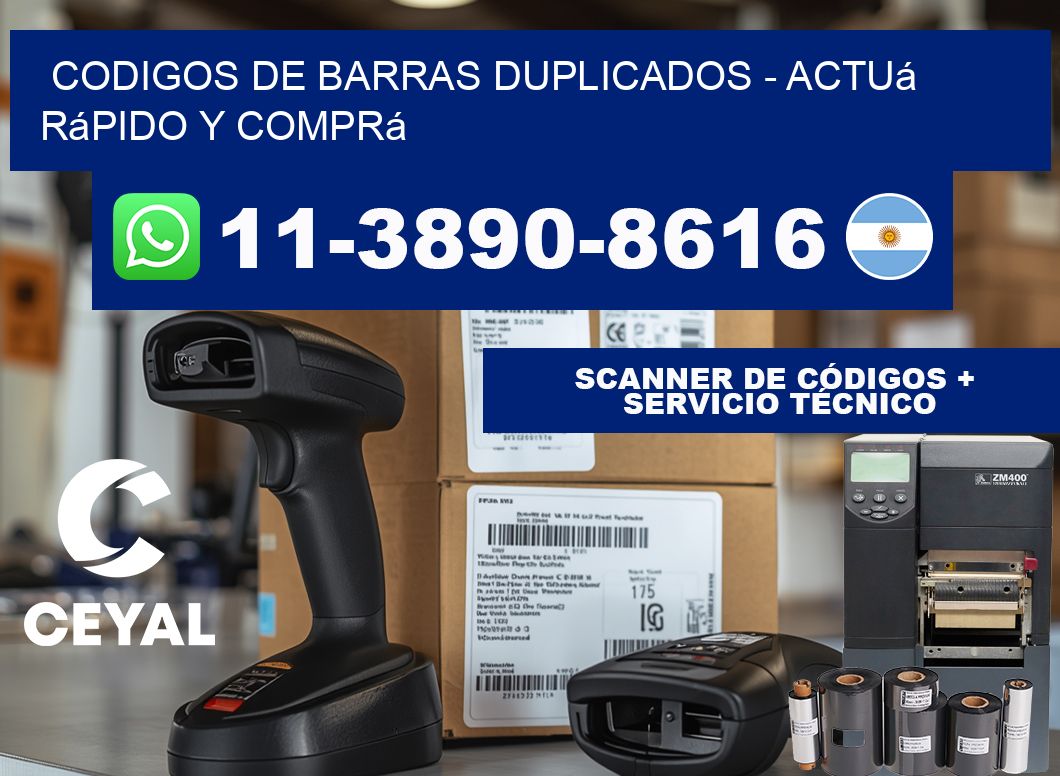 codigos de barras duplicados - Actuá rápido y comprá