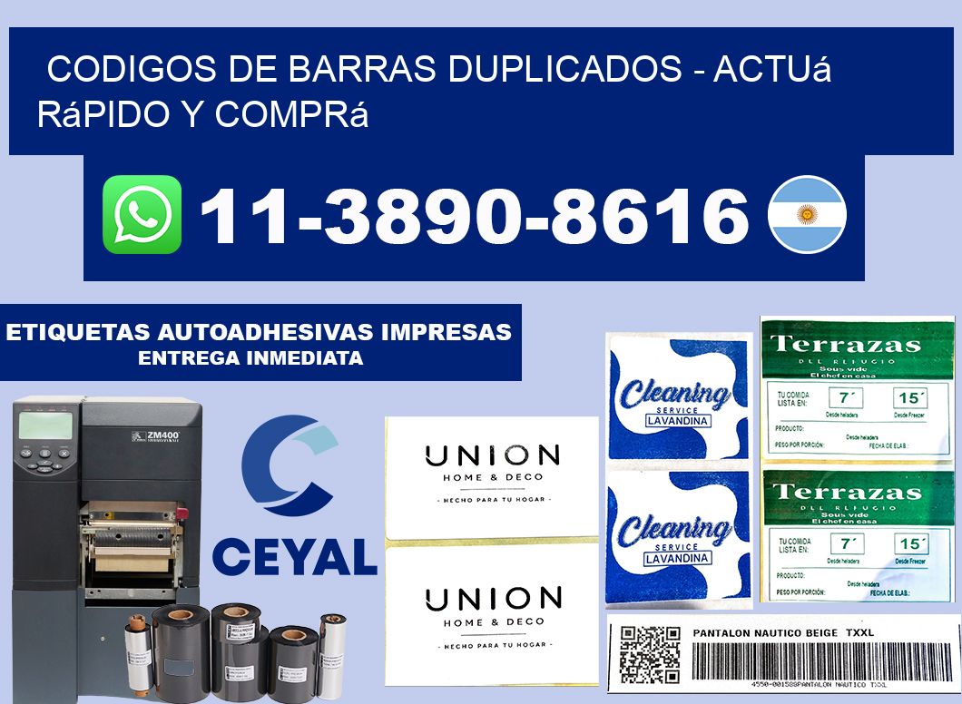 codigos de barras duplicados - Actuá rápido y comprá