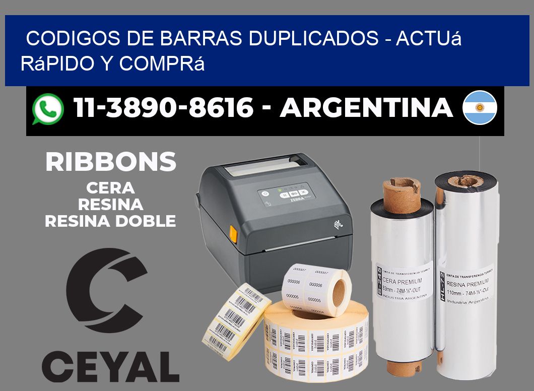 codigos de barras duplicados - Actuá rápido y comprá