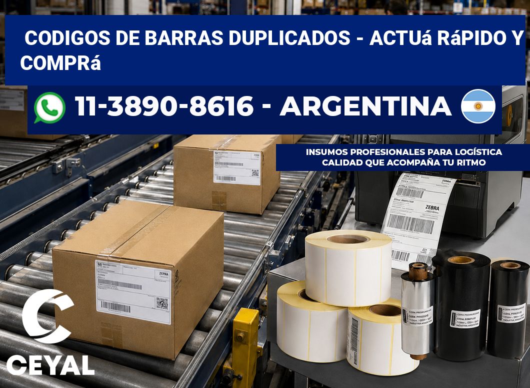 codigos de barras duplicados – Actuá rápido y comprá