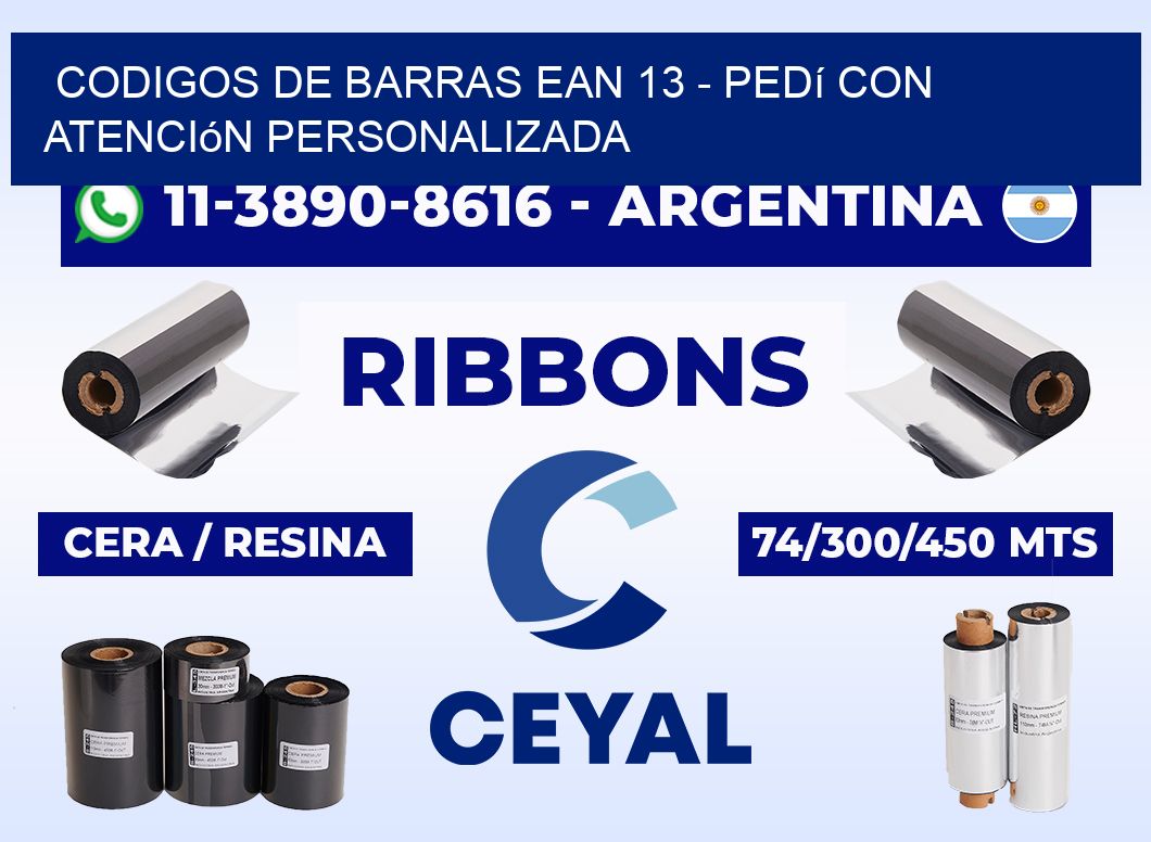 codigos de barras ean 13 - Pedí con atención personalizada