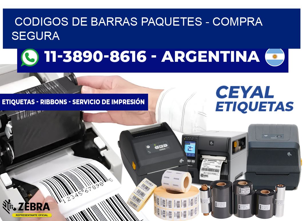 codigos de barras paquetes - Compra segura