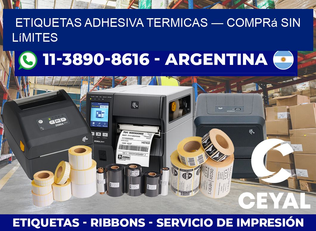 etiquetas adhesiva termicas — Comprá sin límites