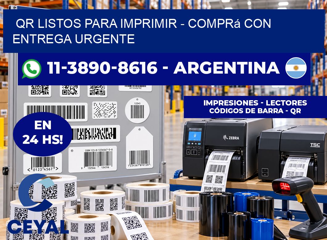 QR Listos para Imprimir - Comprá con entrega urgente