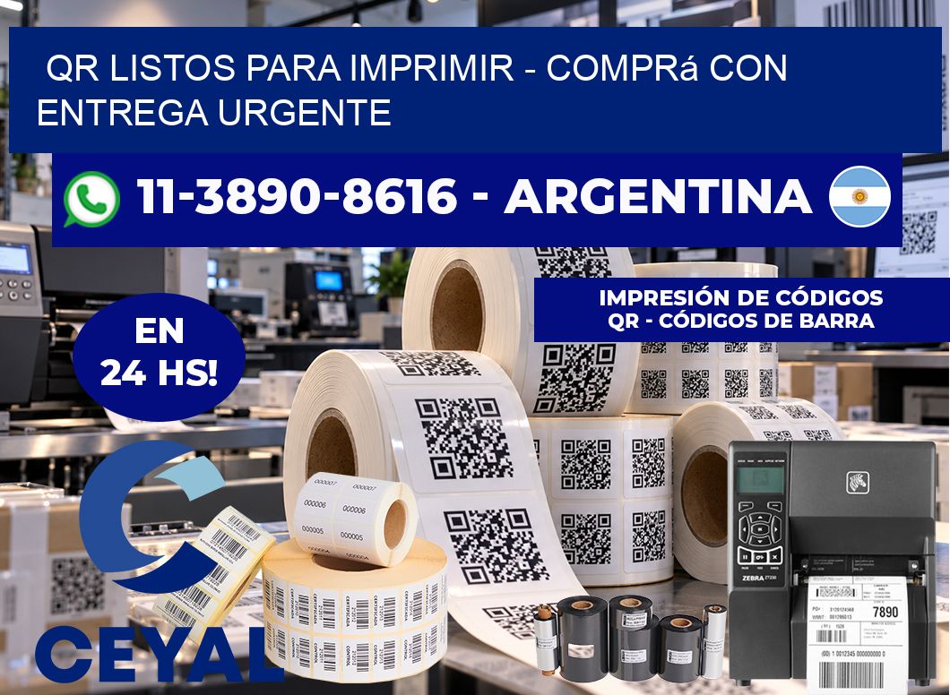 QR Listos para Imprimir - Comprá con entrega urgente