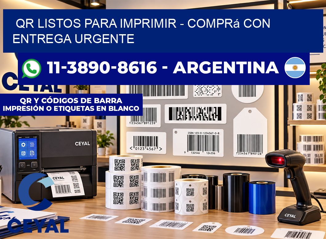 QR Listos para Imprimir - Comprá con entrega urgente