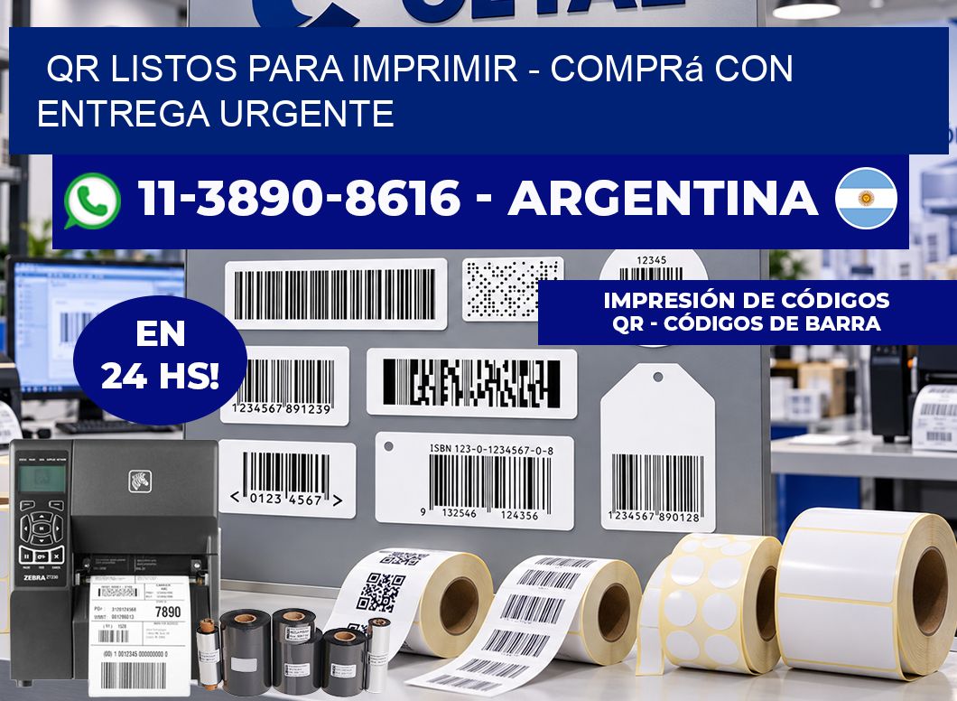 QR Listos para Imprimir – Comprá con entrega urgente